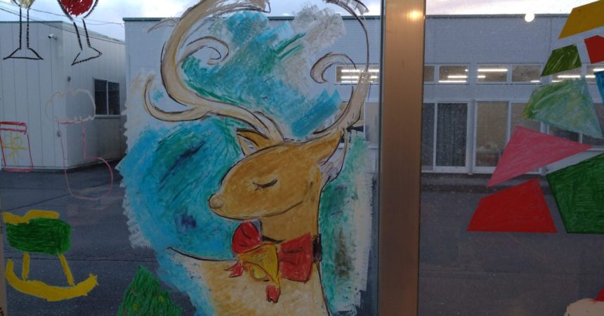 のあ：12月のウィンドウアート